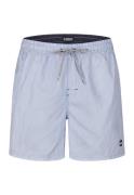Happy Shorts Heren zwemshort lichtblauw/wit gestreept