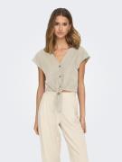 Jacqueline de Yong Jdysay s/s linen knot shirt wvn