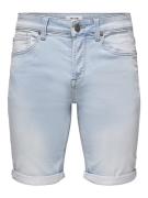 Only & Sons Onsply life blue jog shorts pk8587 blue denim