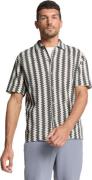 No Excess Shirt short sleeve zig zag jacquard offwhite
