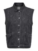 Only Onlkennedy sl dnm waistcoat bj noos black denim