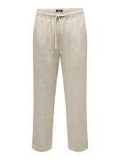 Only & Sons Onssinus loose visc linnen zand