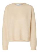 Selected Femme slfsia ras ls knit new o-neck noos 16098141 birch