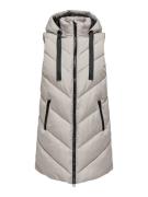 Jacqueline de Yong Jdyskylar padded hood waistcoat otw beige