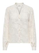 Jacqueline de Yong Jdygrace ls v-neck shirt wvn ecru