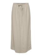 Jacqueline de Yong Jdysay mw maxi slit skirt wvn noos beige