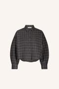 By-Bar Amsterdam sarah short check blouse 25512006 733 caramel