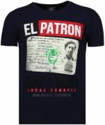 Local Fanatic El patron narcos billionaire rhinestone t-shirt