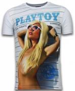Local Fanatic Playtoy summer jam digital rhinestone t-shirt