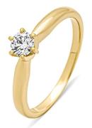 Diamond Point Geelgouden ring, 0.25 ct diamant, Hearts & Arrows