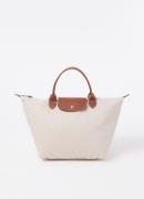 Longchamp Le Pliage Original M handtas van canvas met leren details