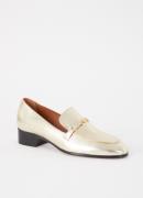 Maje Loafer van leer met metallic finish