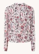 NIKKIE Baisha blouse in linnenblend met paisley dessin