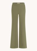 Studio Anneloes Lexi high waist flared fit pantalon met steekzakken