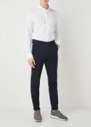 Profuomo Regular fit knitted overhemd met cut away kraag