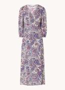 Gerard Darel Edna midi wikkeljurk met paisley dessin