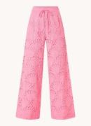 Essentiel Antwerp Fab High waist wide fit pantalon met broderie