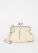 MaxMara Pasticcino clutch van leer met afneembare schouderriem