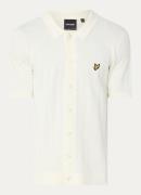 Lyle & Scott Fijngebreide regular fit overhemd met textuur en logobord...