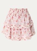 Neo Noir Kenia Dreamy Rose gelaagde minirok met bloemenprint