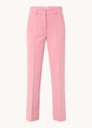 Beaumont Yuka high waist straight fit pantalon met persplooi