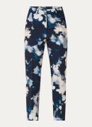 Claudia Sträter High waist slim fit pantalon met tie-dye dessin en ste...