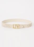 JOSH V Perri reversible riem met slangenstructuur en logo