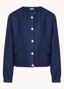 Benetton Jack met tweed-look en klepzakken