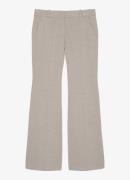 Marc O'Polo Mid waist straight fit pantalon met gemêleerd dessin