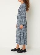 Marc O'Polo Denim Midi jurk met print en V-hals