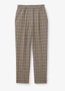 Reiss Karina high waist tapered fit pantalon met pied-de-poule dessin