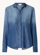 Bella Dahl Blouse van chambray met borstzakken