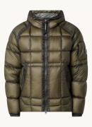 C.P. Company D.D. Shell puffer jack met donsvulling en capuchon