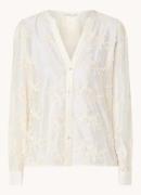 Summum Semi-transparante blouse met borduring