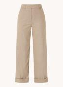 Claudia Sträter High waist wide fit pantalon met steekzakken