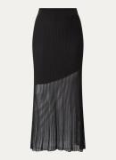 HUGO BOSS Sarenny semi-transparante midi rok met ribstructuur