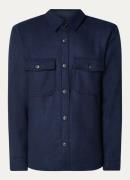 Gant Regular fit overshirt in wolblend met borstzakken