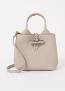 Longchamp Le Roseau handtas XS van leer met afneembare schouderriem