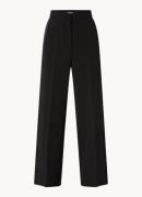 Sandro High waist loose fit pantalon met details van satijn