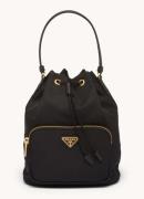 Prada Duet Re-Nylon schoudertas met leren details