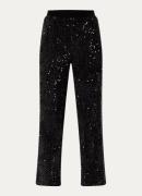 Refined Department Yuma high waist wide fit pantalon met pailletten