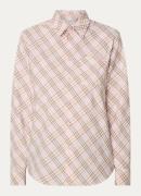 Burberry Blouse met ruitdessin en borstzak