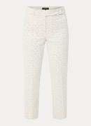 Claudia Sträter High waist tapered fit pantalon met lurex en steekzakk...