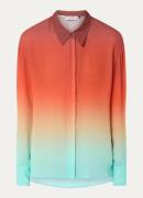 Essentiel Antwerp Heden blouse van crêpe met dip-dye dessin