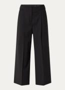 HUGO BOSS Tamania loose fit pantalon van scheerwol met steekzakken