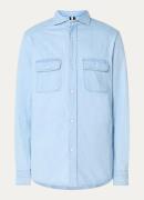 Profuomo Regular fit overshirt van denim met borstzakken