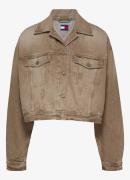 Tommy Hilfiger Oversized cropped jack van denim met borstzakken