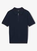 Reiss Berkley regular fit fijngebreide polo met halve rits