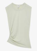 Reiss Sadie top met schoudervulling en asymmetrische zoom