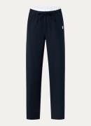 Penn & Ink High waist straight fit pantalon met trekkoord en steekzakk...